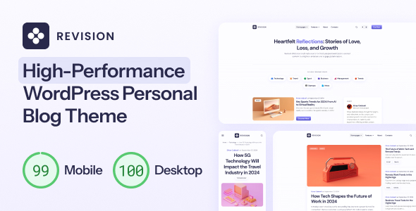 Revision - Optimized Personal Blog WordPress Theme